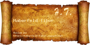 Haberfeld Tibor névjegykártya
